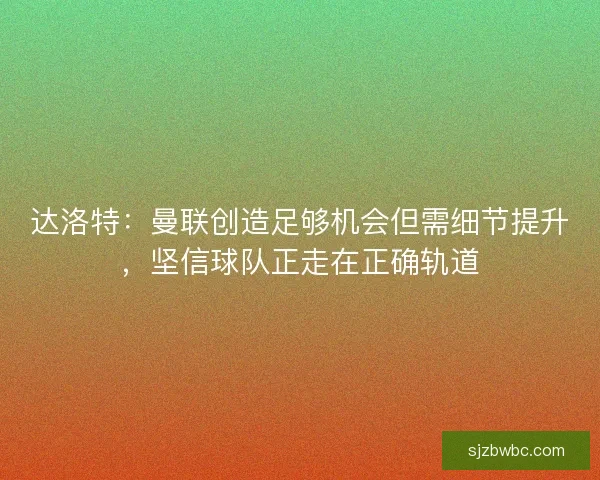 达洛特：曼联创造足够机会但需细节提升，坚信球队正走在正确轨道